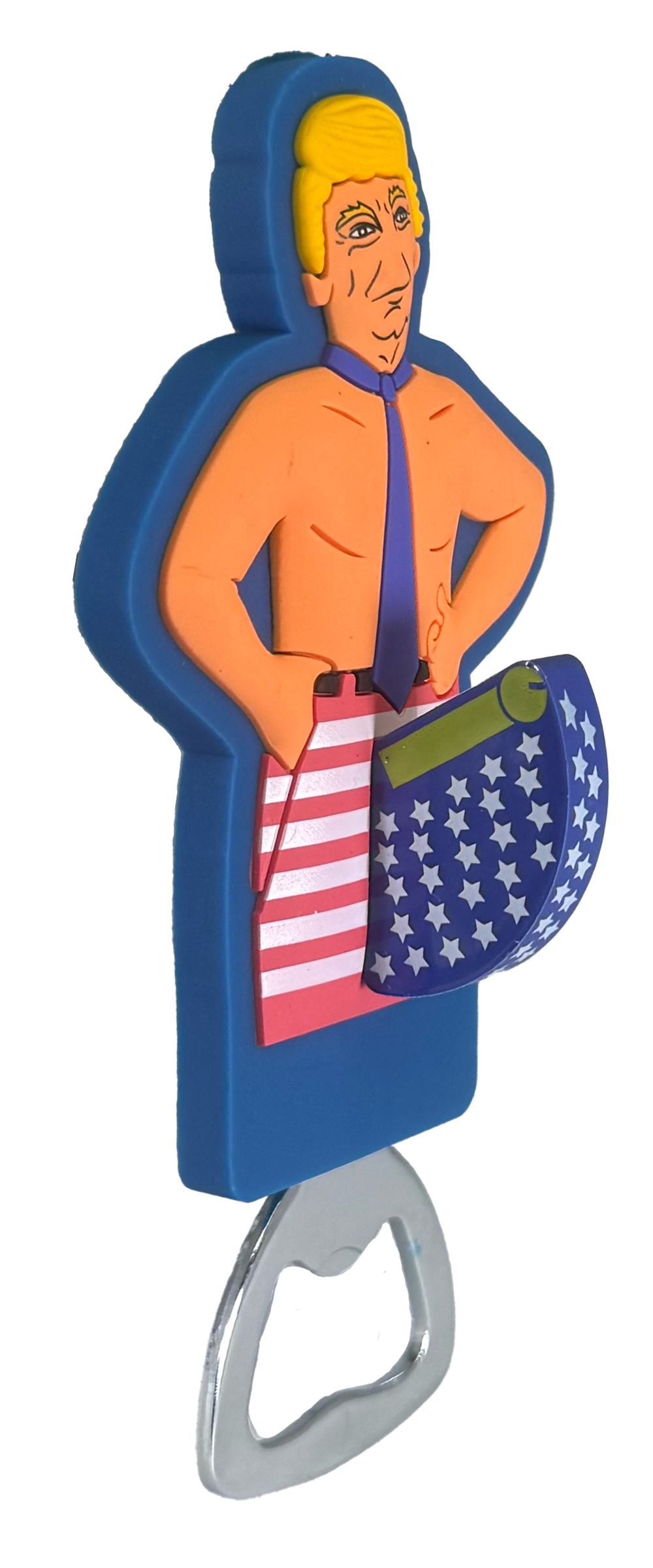 Trump with flag pole bottle opener