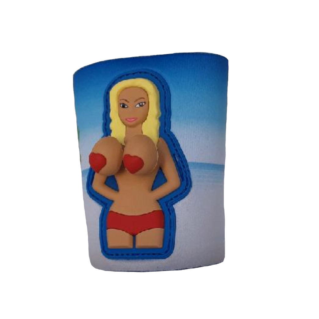 Bouncing Boobs Can Coozie Novelty