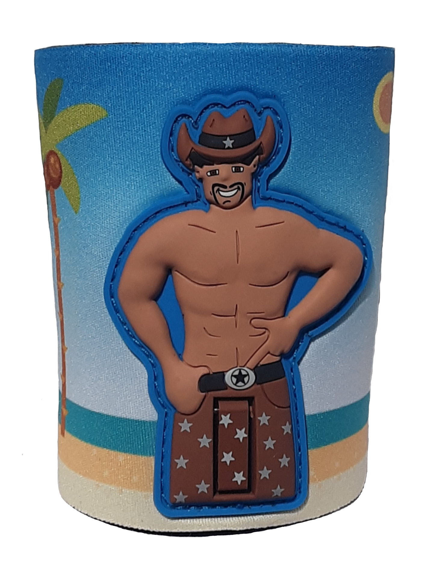 Cowboy with Pistol Can Cooler