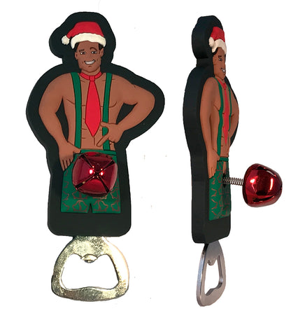 Christmas Man Bottle Opener Refrigerator Magnet