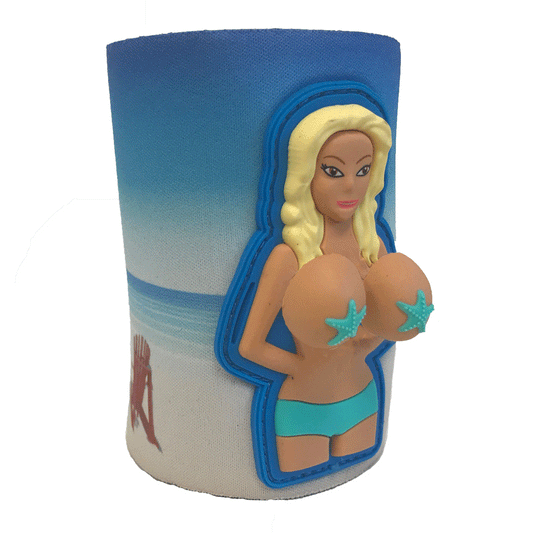 Bouncing Boobs Can Coozie Novelty