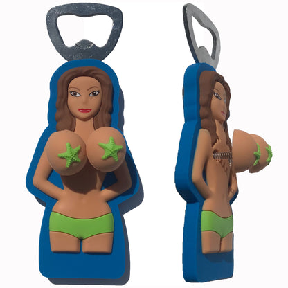 Bouncing Boobs Magnet Bottle Opener